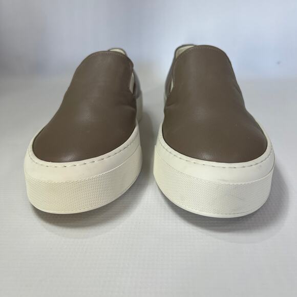 Common Projects Slip-On Leather Sneakers EU 42 US 9 Taupe Brown Italy Luxury main image 10